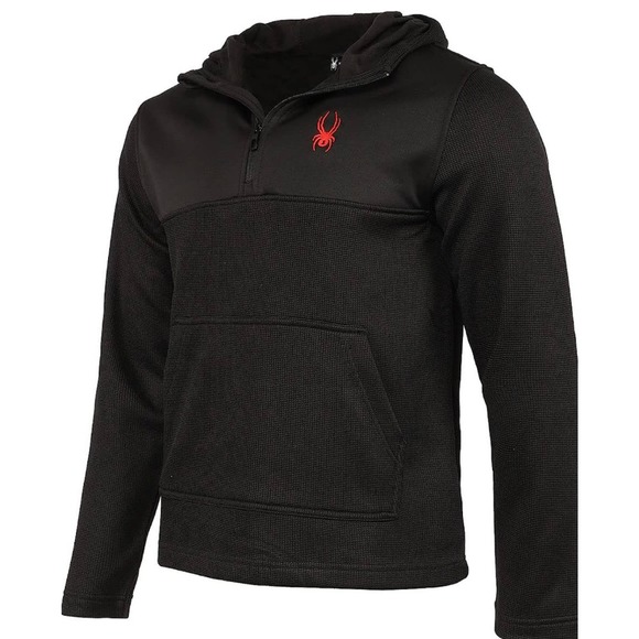 Spyder Men's Racer 1/4 Zip Pullover Hoodie Size Medium Mens 123 * - Picture 3 of 7